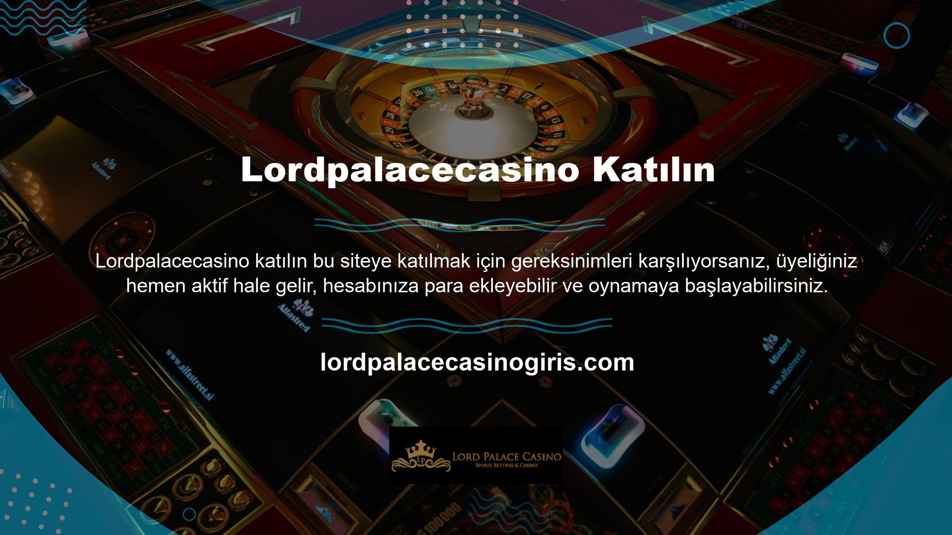 Hesabınıza nasıl para yatıracağınızı bilmiyorsanız, hesabınıza nasıl para yatıracağınızı doğrulamak için yeni oturum açma adresinizle Lordpalacecasino çevrimiçi destek hattına başvurabilirsiniz